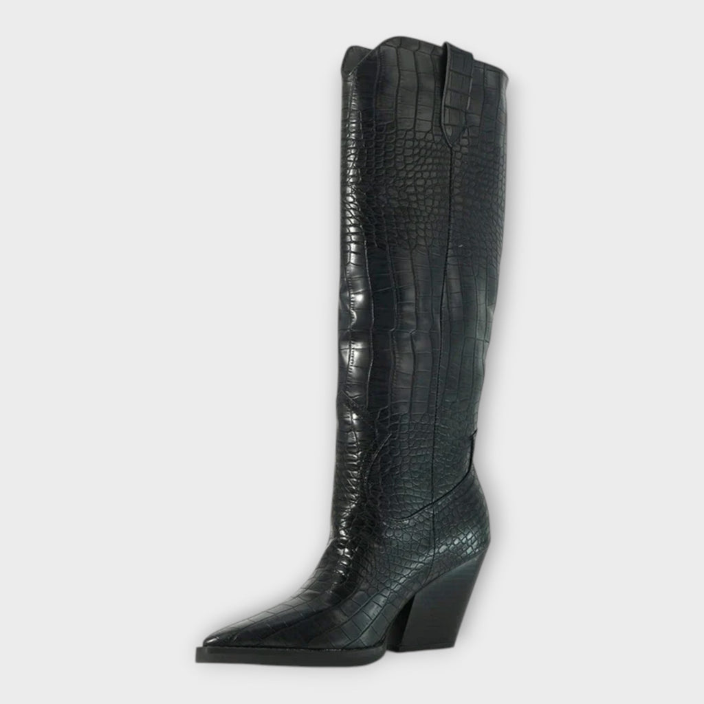 Sadie - Croc-Print Boots
