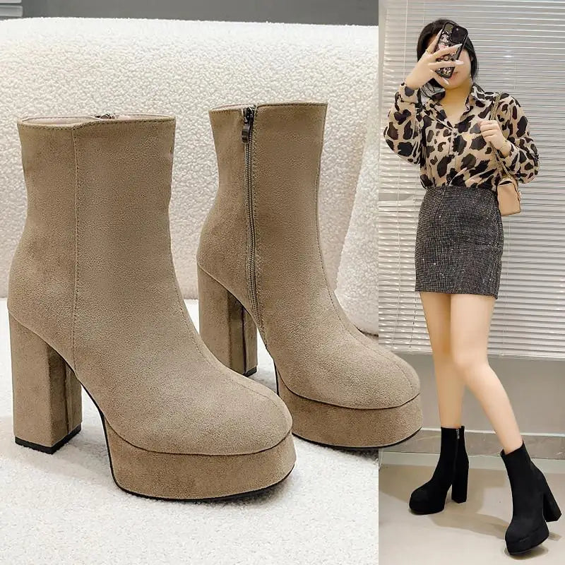 Frances - Padded Heel Winter Boots