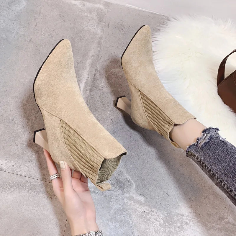 Margaret - Suede Platform Boots