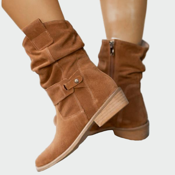 Penelope - Tall Suede Ankle Boots