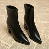 Annie - Elegant Chunky Heel Boots