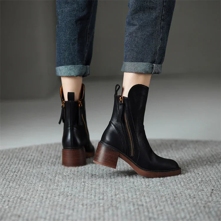Clara - Leather Boots