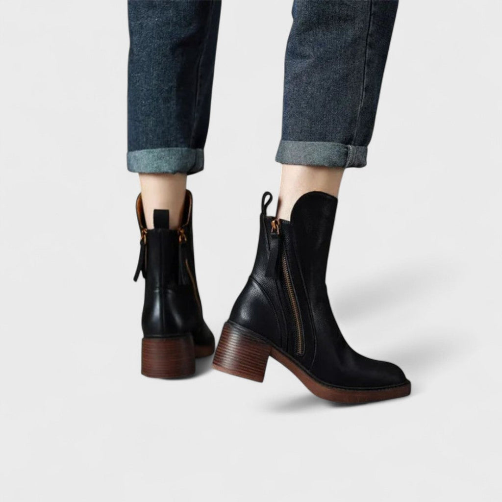 Gwendolyn - Leather Ankle Boots