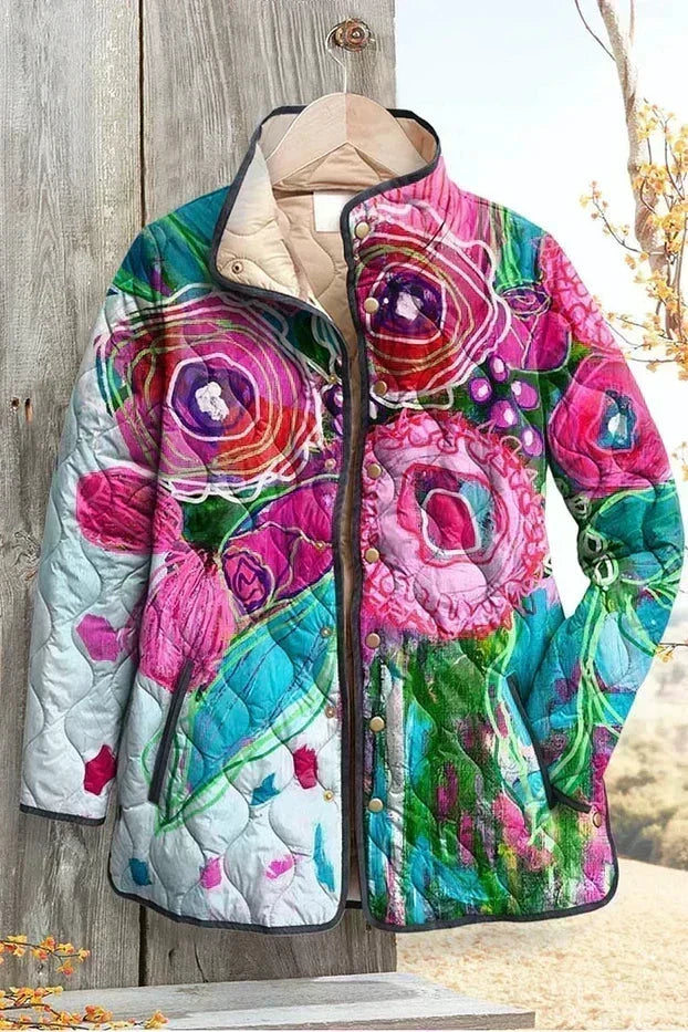 Marian - Multicoloured Floral Quilted Jacket