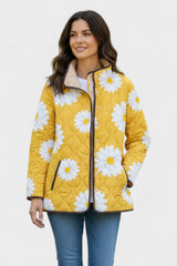 Margot - Yellow Daisy Quilted Jacket