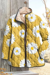 Margot - Yellow Daisy Quilted Jacket