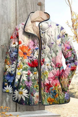 Georgina - Multicoloured Wildflower Quilted Jacket