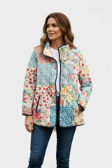 Bertha - Multicoloured Floral Patchwork Quilted Jacket