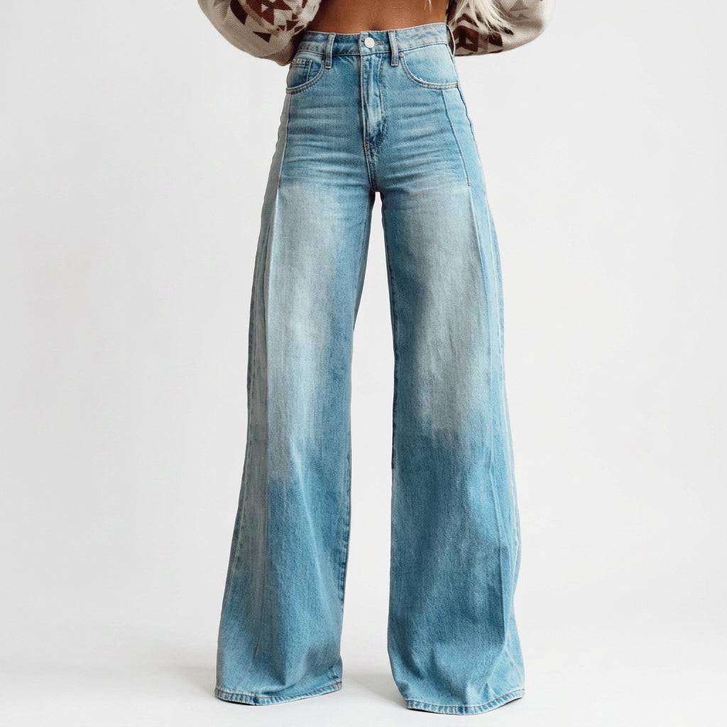 Tessa - High-Waisted Wide-Leg Jeans