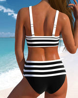 Victoria - High Waist Striped Bikini
