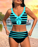 Victoria - High Waist Striped Bikini