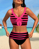 Victoria - High Waist Striped Bikini