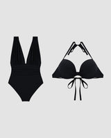 Abigail - Luxury Sculpting Swimsuit with Deep V-Neck