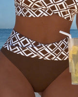 Sydney - Two-Piece Bikini with Cut-Out Bra and Diamond Pattern