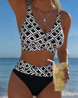 Sydney - Two-Piece Bikini with Cut-Out Bra and Diamond Pattern