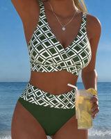 Sydney - Two-Piece Bikini with Cut-Out Bra and Diamond Pattern