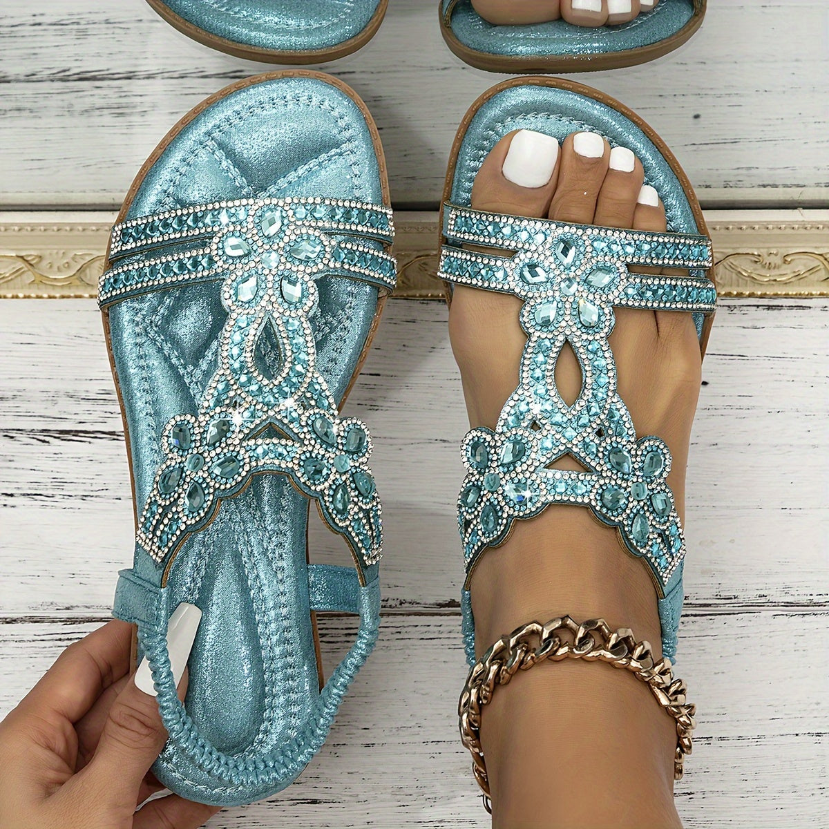 Marguerite - Orthopaedic Crystal Sandals
