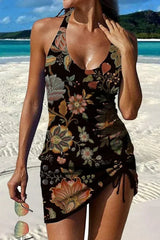Faith - Floral Graphic Tankini with Shorts, Tummy Control Effect