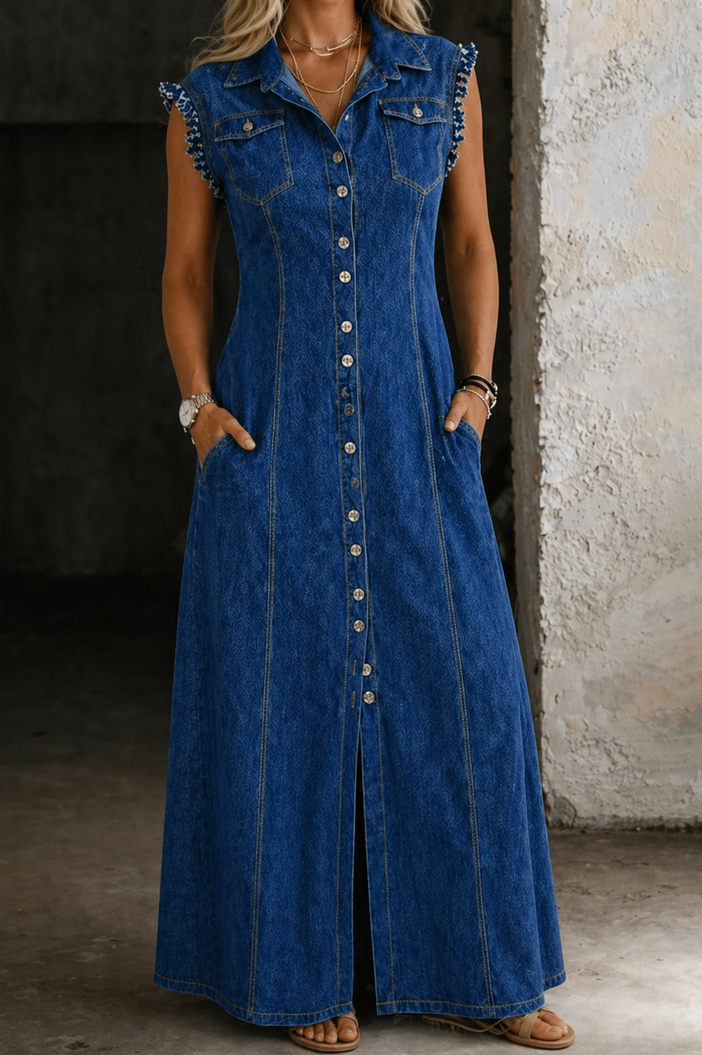 Liora - Plus Size Denim Dress