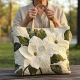 Handmade Bag - White Lilies