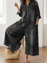 Monica - Denim Cotton Jumpsuit