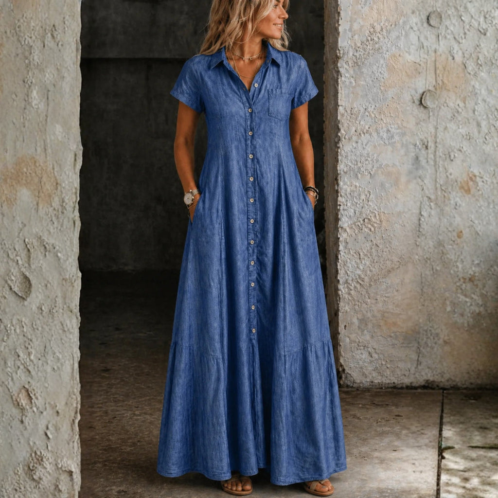 Eliza - Long Denim Dress
