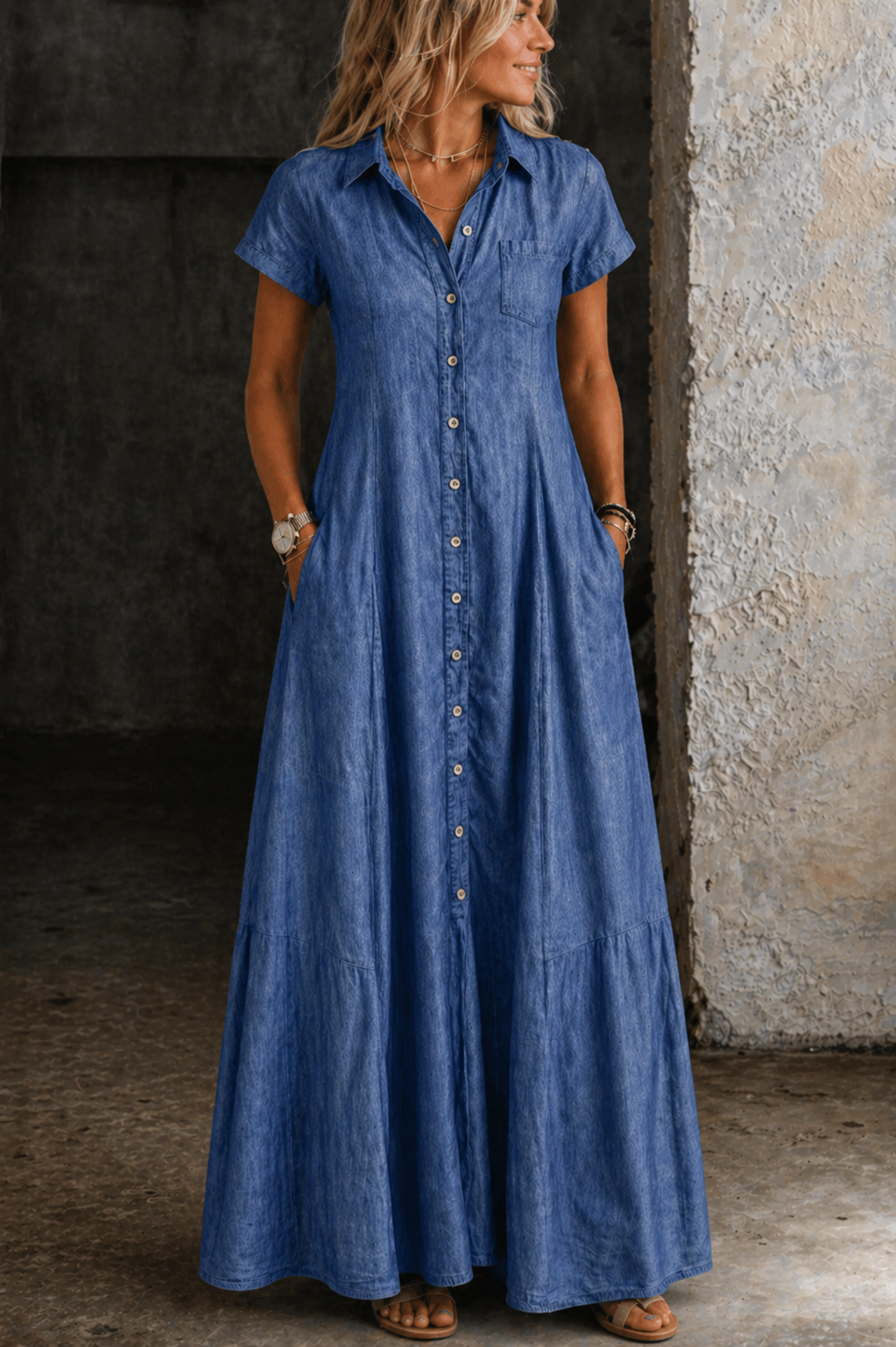 Eliza - Long Denim Dress