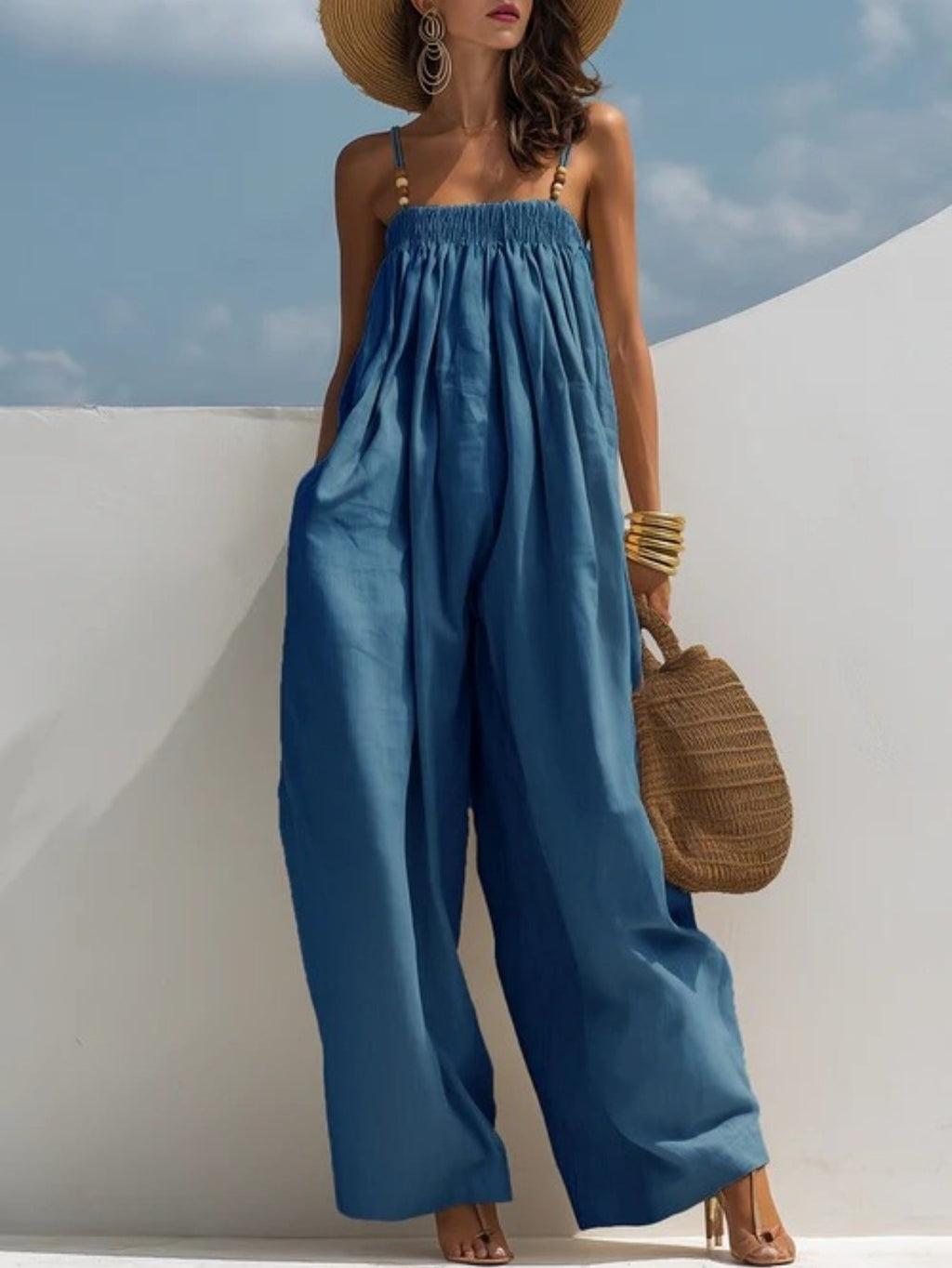 Madison - Denim Wide-Leg Jumpsuit