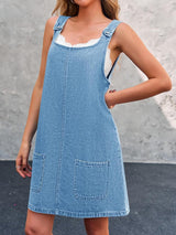 Lisa - Casual Denim Overall Dress