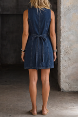 Lila - Casual Denim Overall Dress