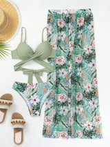 Elaine - High Support High Waist Set with Matching Cover Up