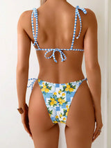 Claire - Lemon Print Triangle Bikini