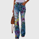 Women Trousers with Flowers
