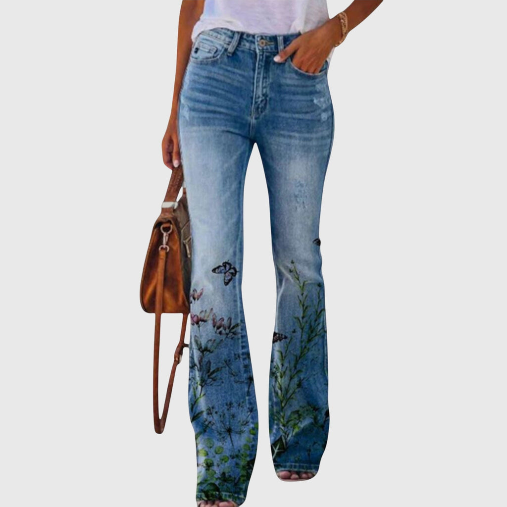 Women Trousers with Flowers