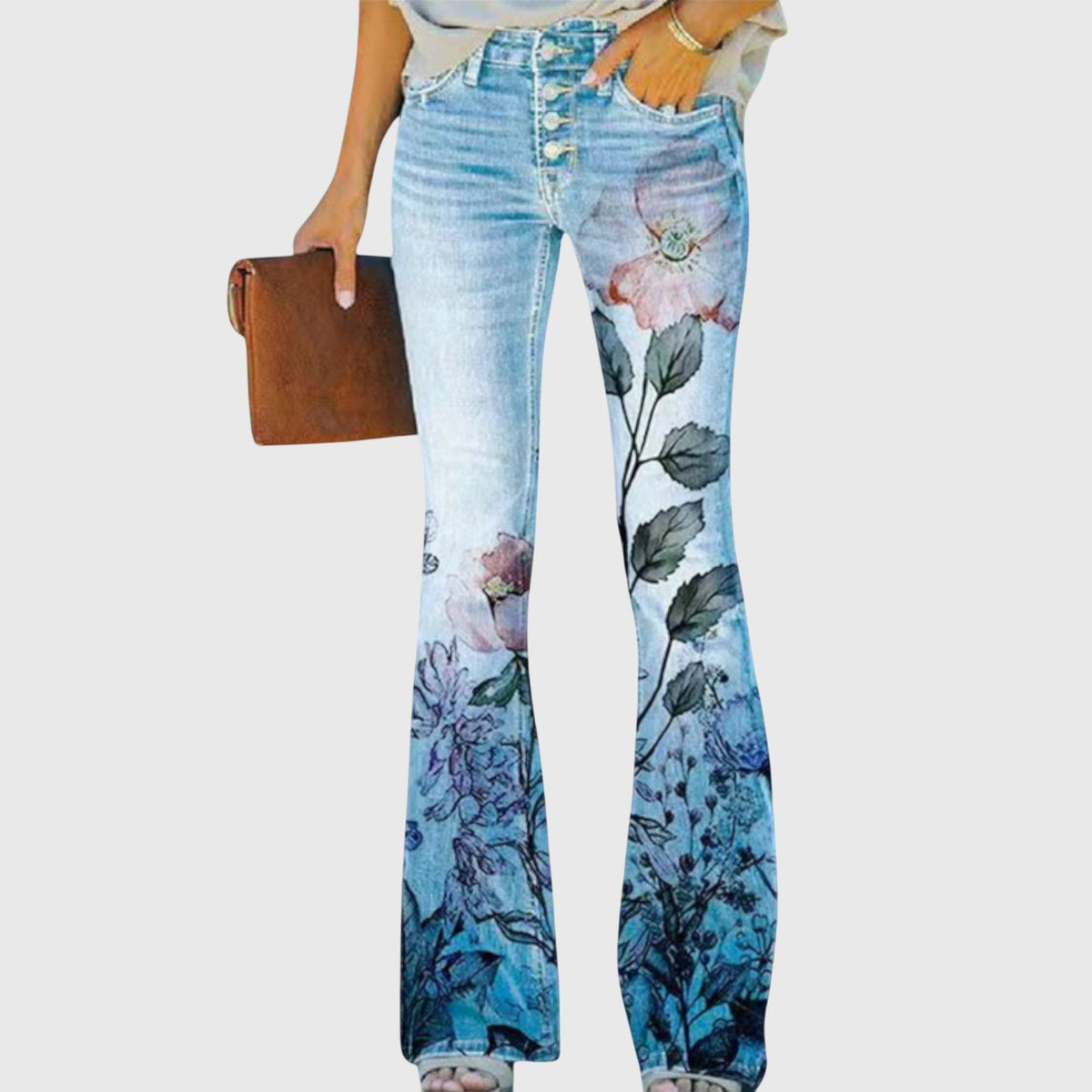 Women Trousers with Flowers
