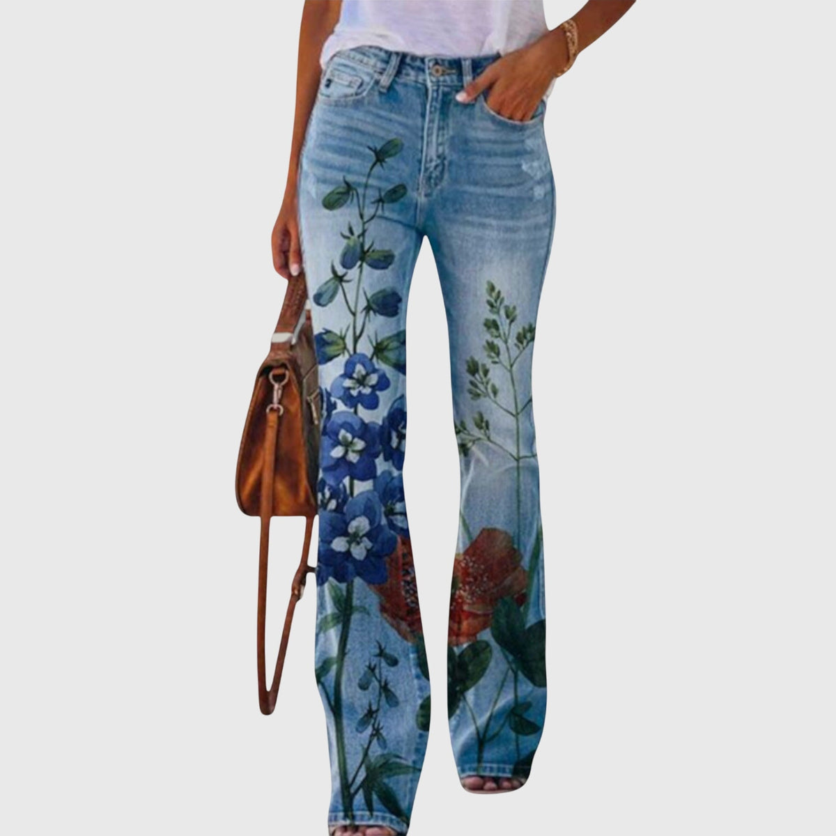 Women Trousers with Flowers