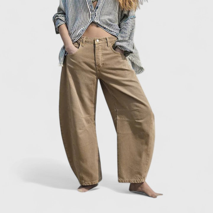 Rain - Comfortable Wide-Leg Trousers