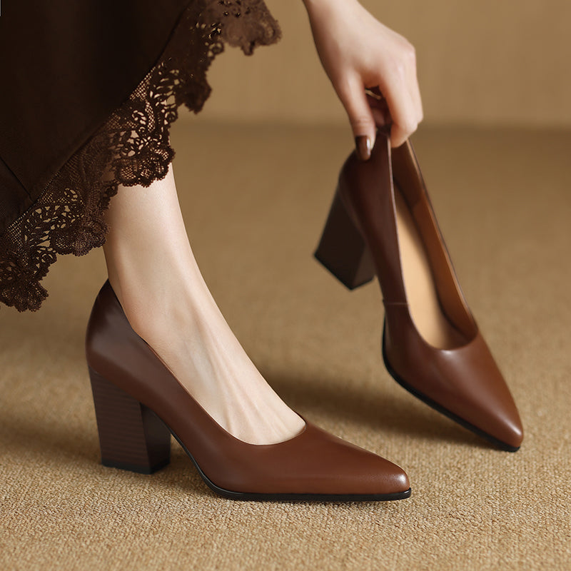 Vera - Block Heel Pumps