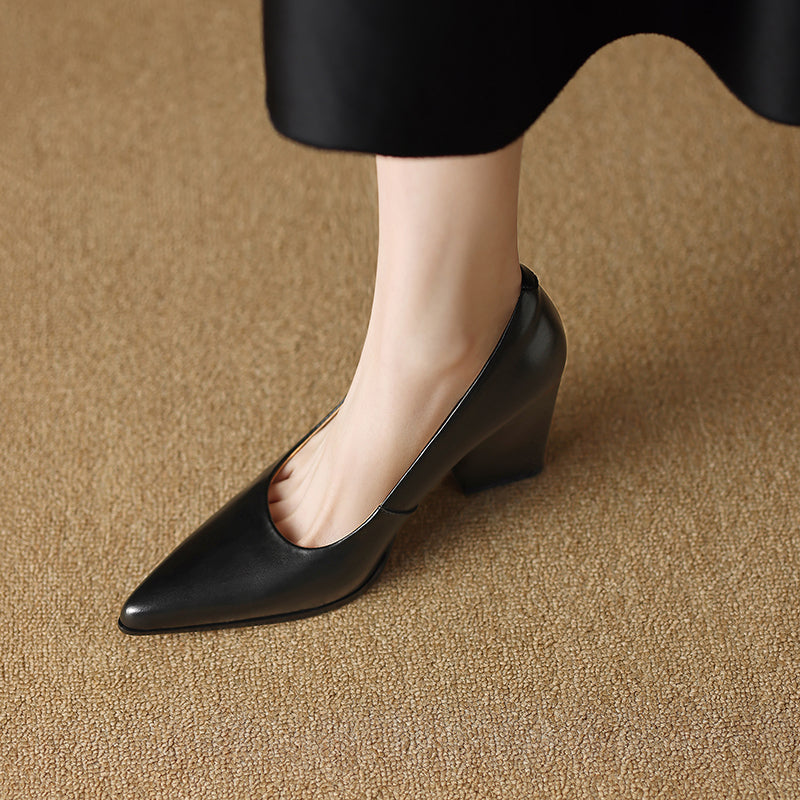 Vera - Block Heel Pumps