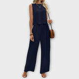 Valeria - Vest with Petals and Trousers