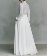 Christine - Flowing Button-Front Maxi Dress