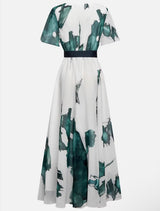 Vanessa - Long Dress Watercolour Print