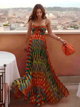 Aria - Abstract Printed Maxi Dress