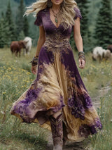Serena - Short Maxi Floral Dress