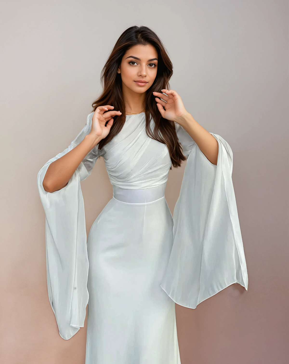 Isabella - Long Satin Dress