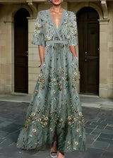 Ruth - Elegant Floral Maxi Dress