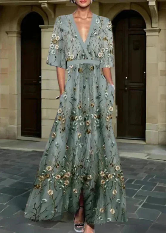 Ruth - Elegant Floral Maxi Dress