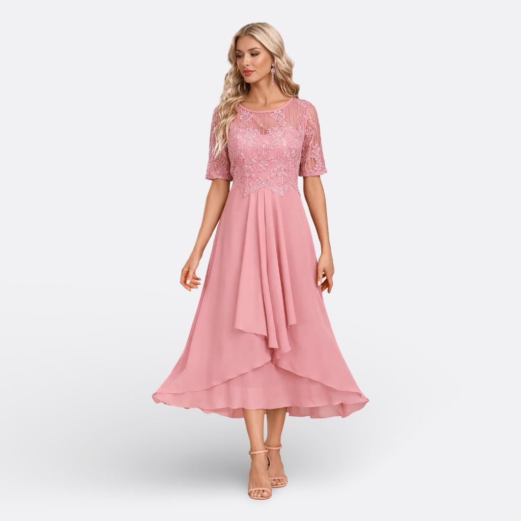 Madison - Lace Dress with Short Sleeves
