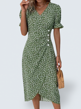 Giselle - Floral V-Neck Dress