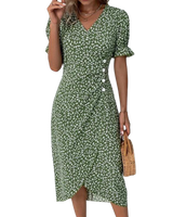 Giselle - Floral V-Neck Dress